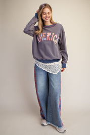 Stars & Stitches America Patch Washed Terry Pullover - Westly