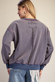 Stars & Stitches America Patch Washed Terry Pullover - Westly