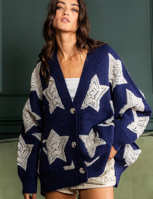 Starstruck Oversized Sweater Cardigan - Westly