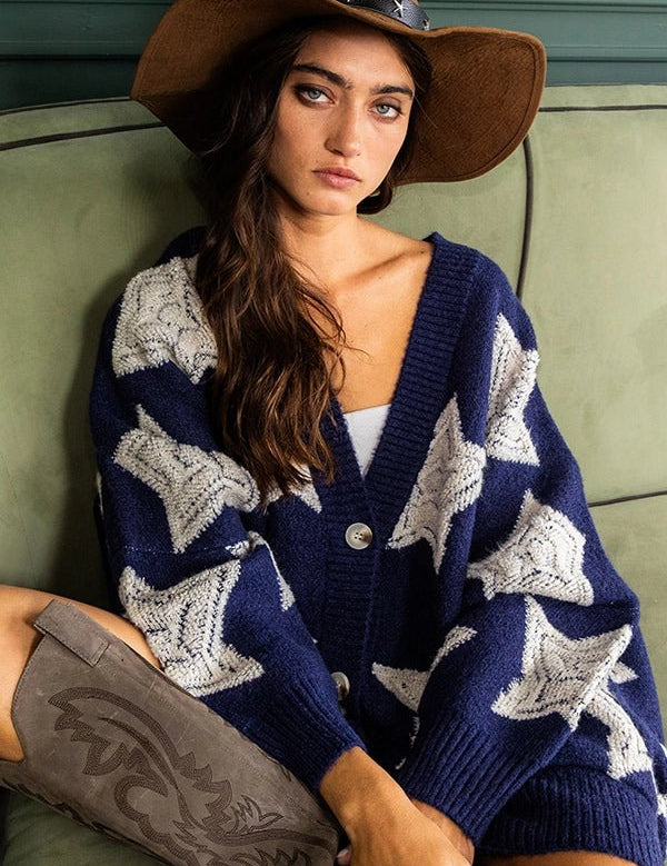 Starstruck Oversized Sweater Cardigan - Westly