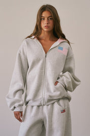 State Of Mind Oversized Zip-Up Hoodie - Westly