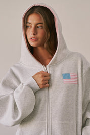 State Of Mind Oversized Zip-Up Hoodie - Westly