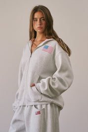 State Of Mind Oversized Zip-Up Hoodie - Westly
