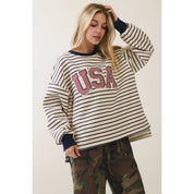 Stateside Striped USA Patch Sweatshirt - Westly