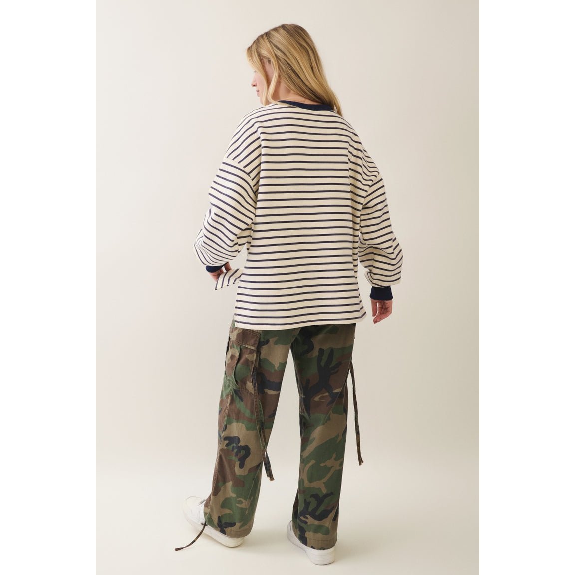 Stateside Striped USA Patch Sweatshirt - Westly