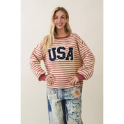Stateside Striped USA Patch Sweatshirt - Westly