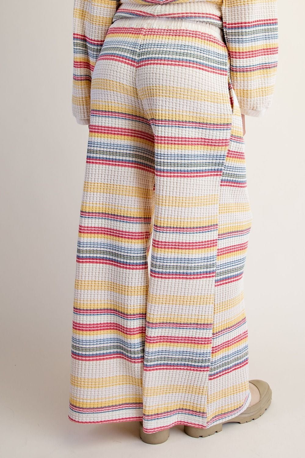 Staycation Striped Thermal Washed Pants - Westly