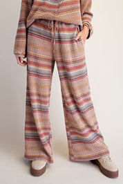 Staycation Striped Thermal Washed Pants - Westly