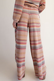 Staycation Striped Thermal Washed Pants - Westly