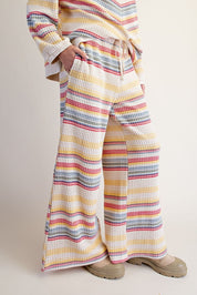 Staycation Striped Thermal Washed Pants - Westly
