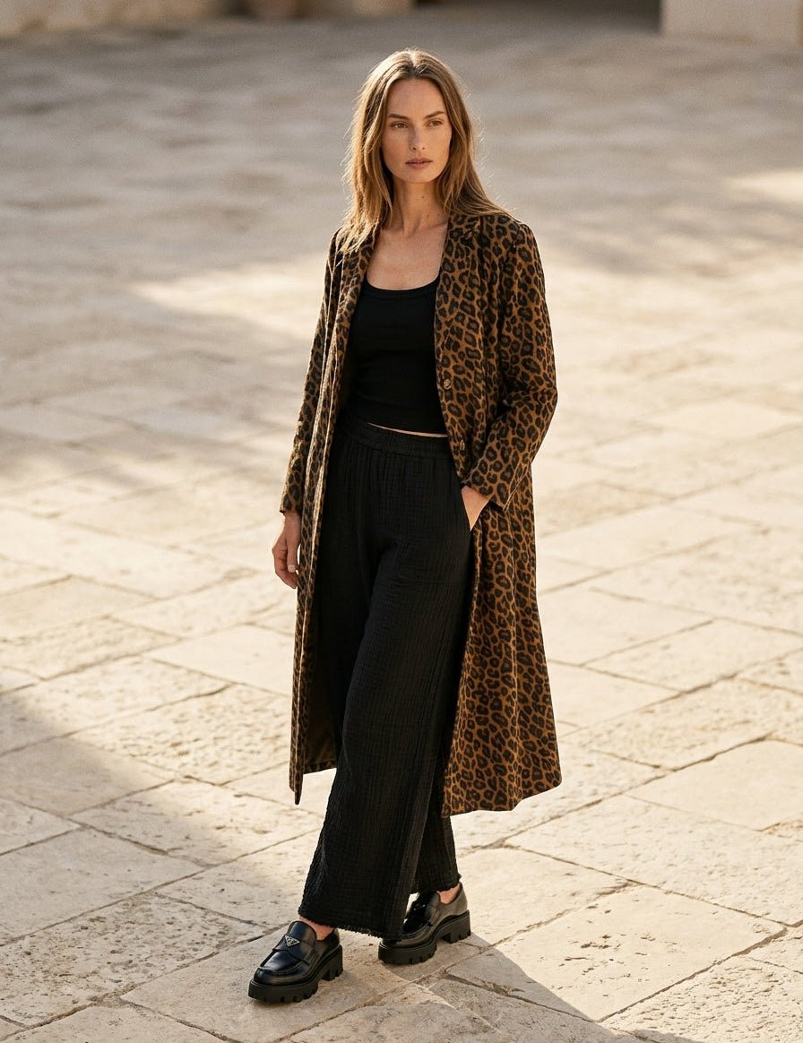 Stella Leopard Long Jacket - Westly