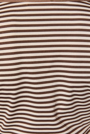 Still Hours Striped Kimono Top - Cream Brown Stripe