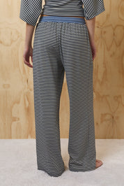 Still Hours Striped Lounge Pants - Ivory Navy Stripe