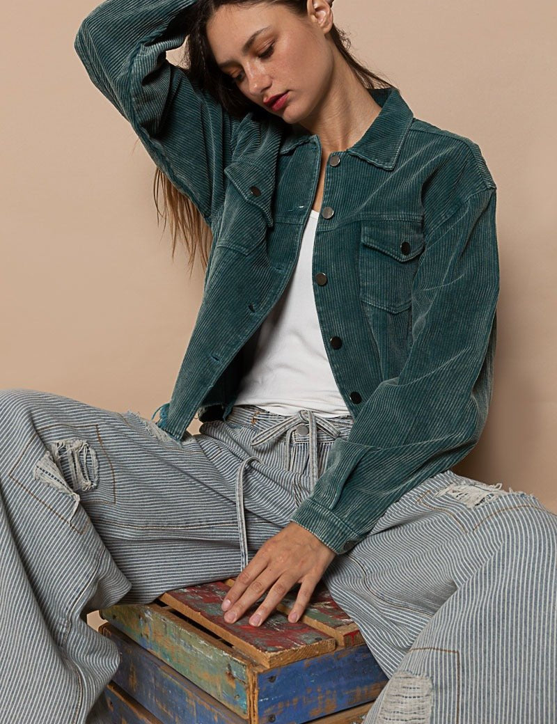 Stockyard Corduroy Trucker Shacket - Westly