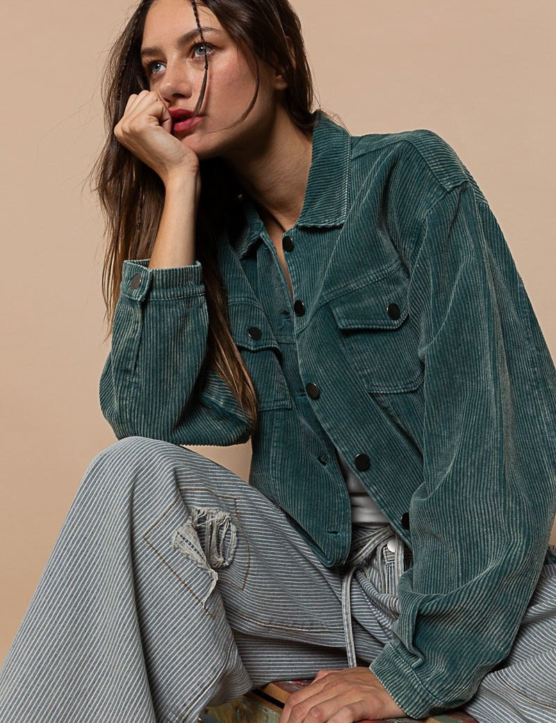 Stockyard Corduroy Trucker Shacket - Westly