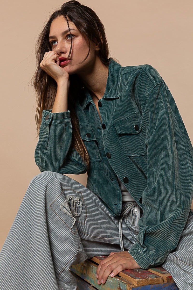 Stockyard Corduroy Trucker Shacket - Westly