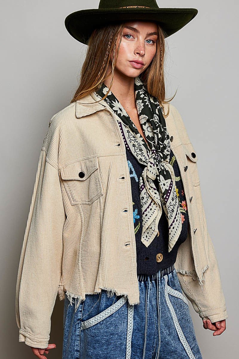 Stockyard Corduroy Trucker Shacket - Westly