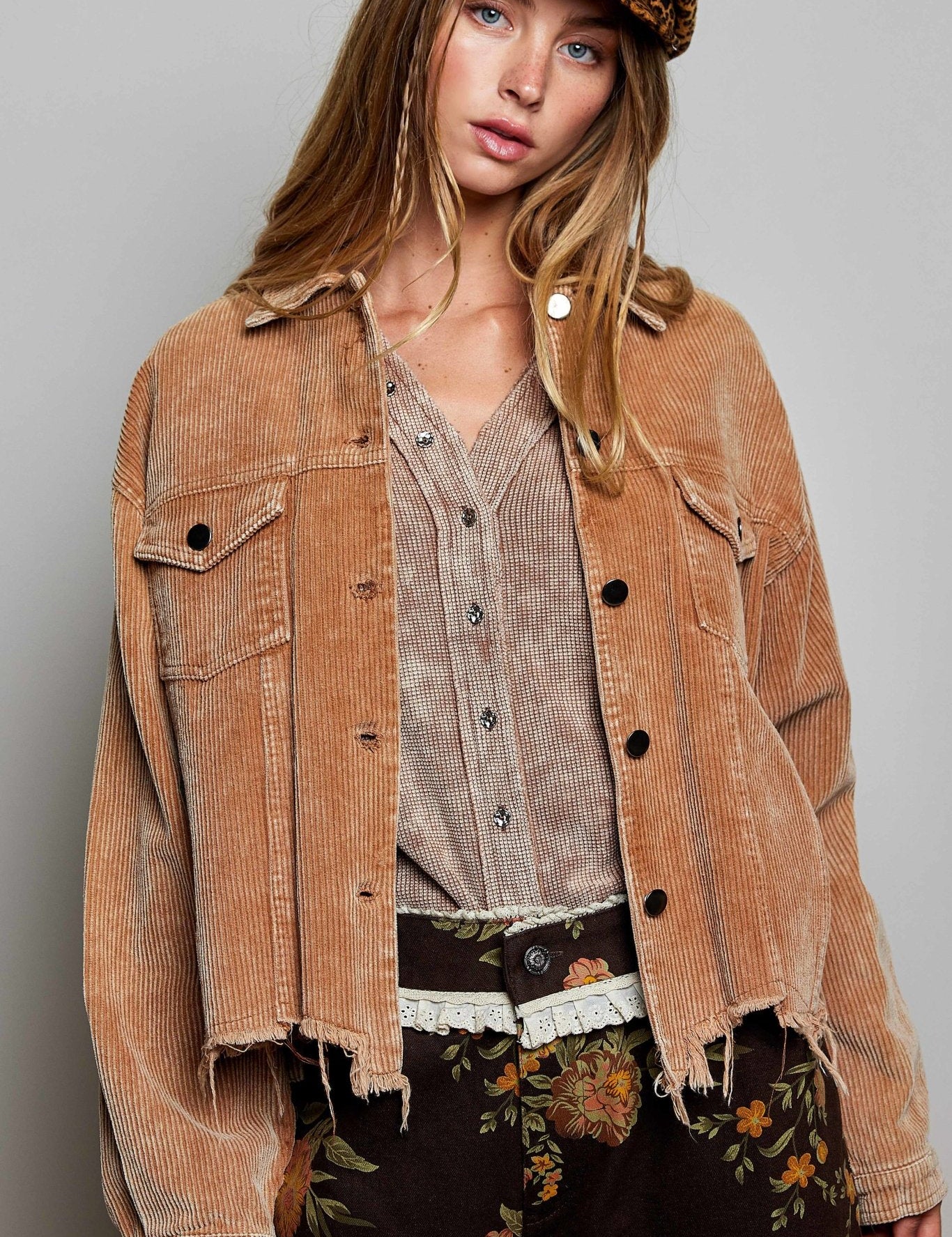 Stockyard Corduroy Trucker Shacket - Westly