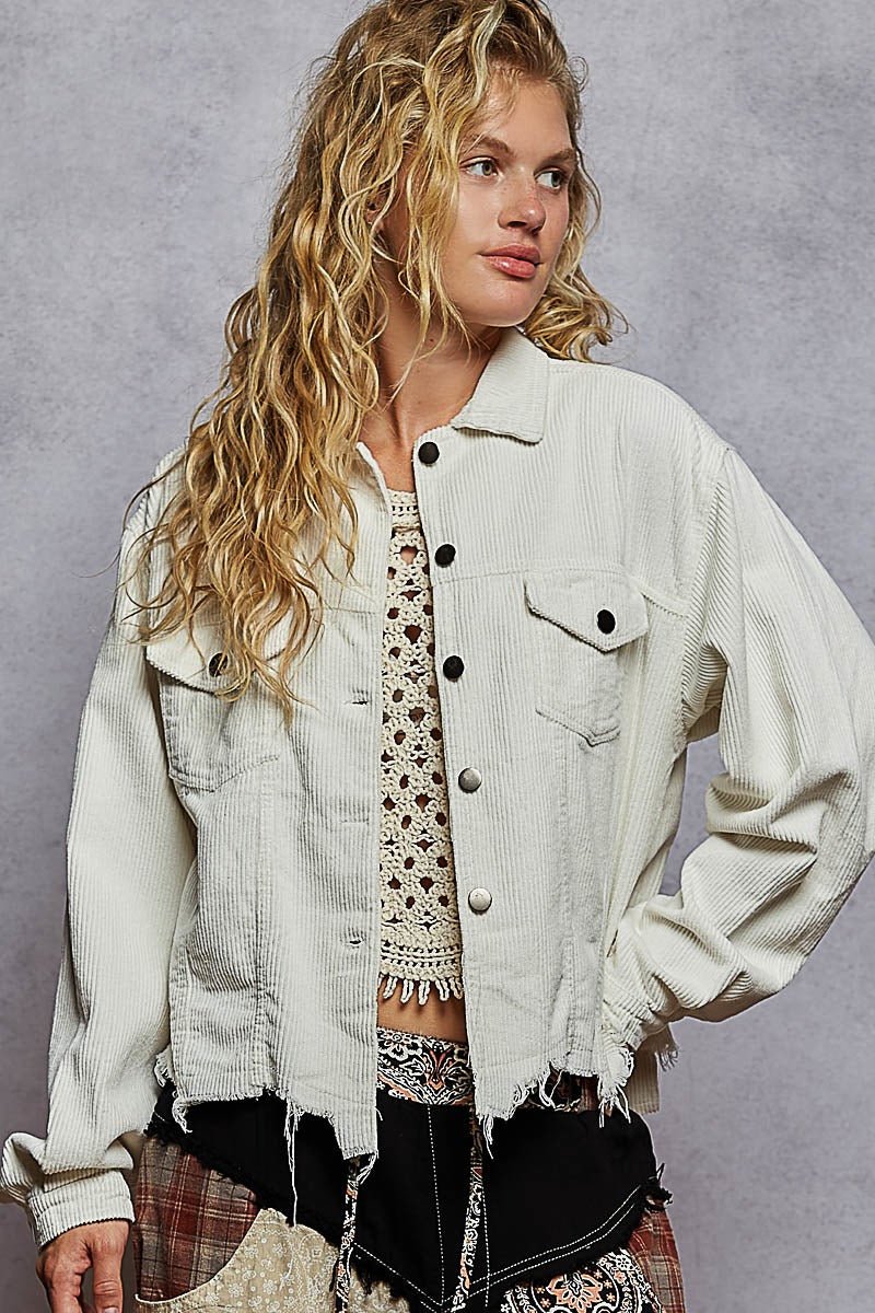Stockyard Corduroy Trucker Shacket - Westly