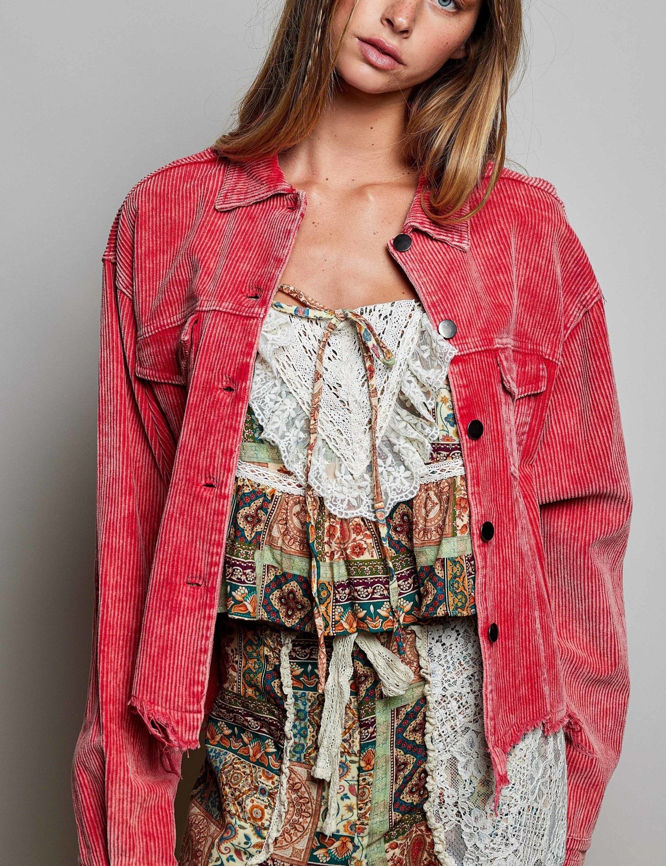 Stockyard Corduroy Trucker Shacket - Westly