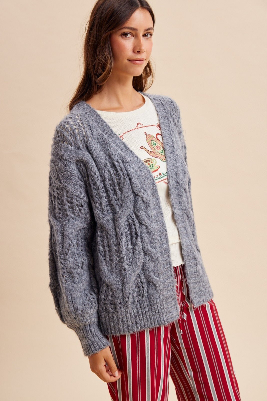 Stonehaven Open Knit Sweater Cardigan - Westly