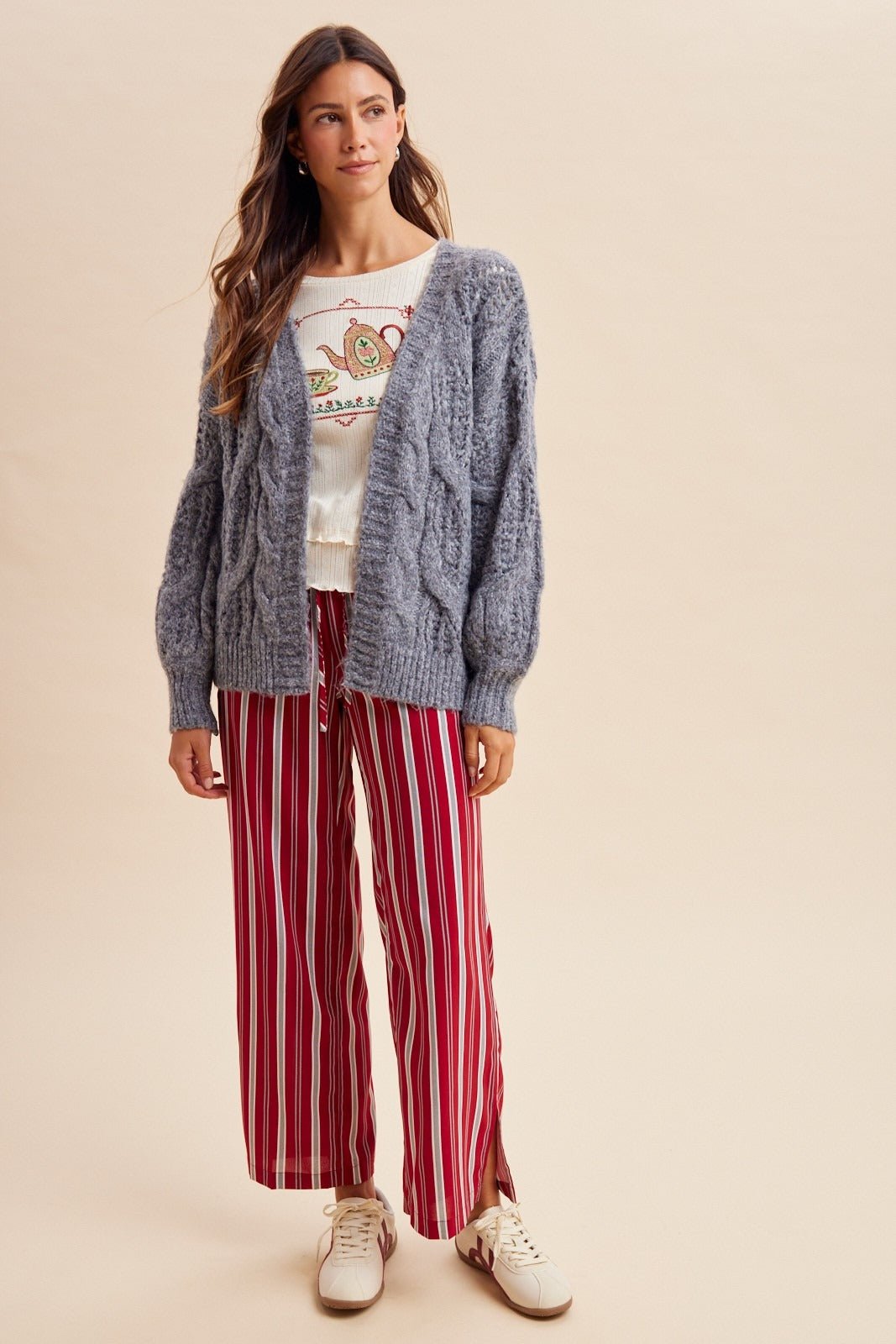 Stonehaven Open Knit Sweater Cardigan - Westly