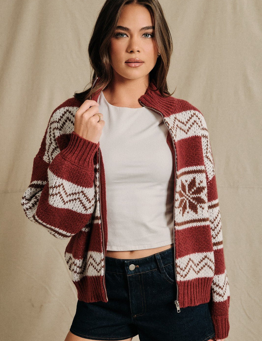 Stowe Fair Isle Zip Cardigan - Westly