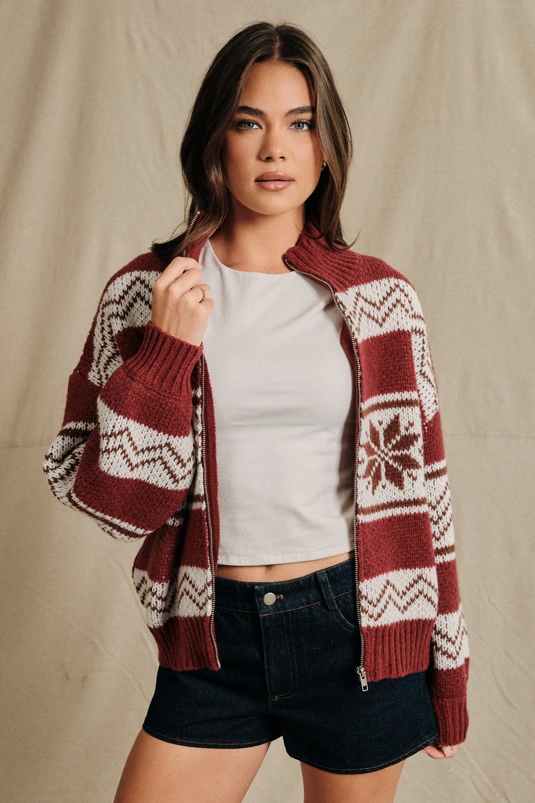 Stowe Fair Isle Zip Cardigan - Westly