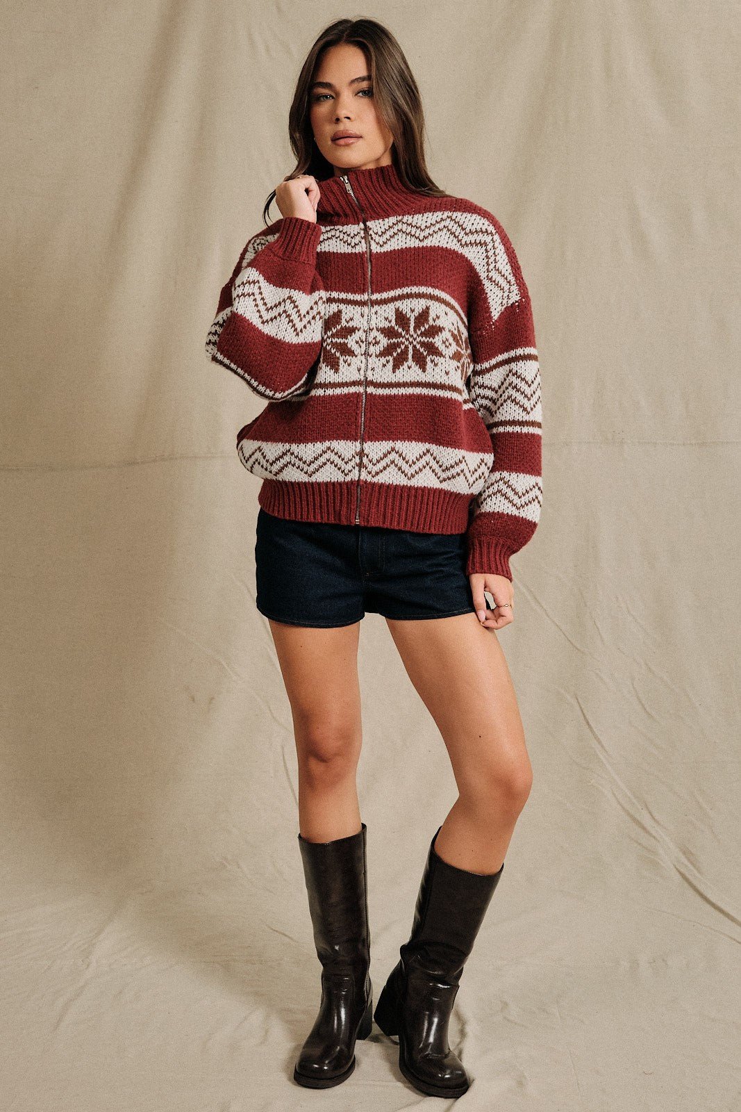Stowe Fair Isle Zip Cardigan - Westly
