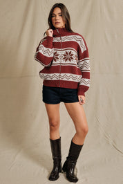 Stowe Fair Isle Zip Cardigan - Westly