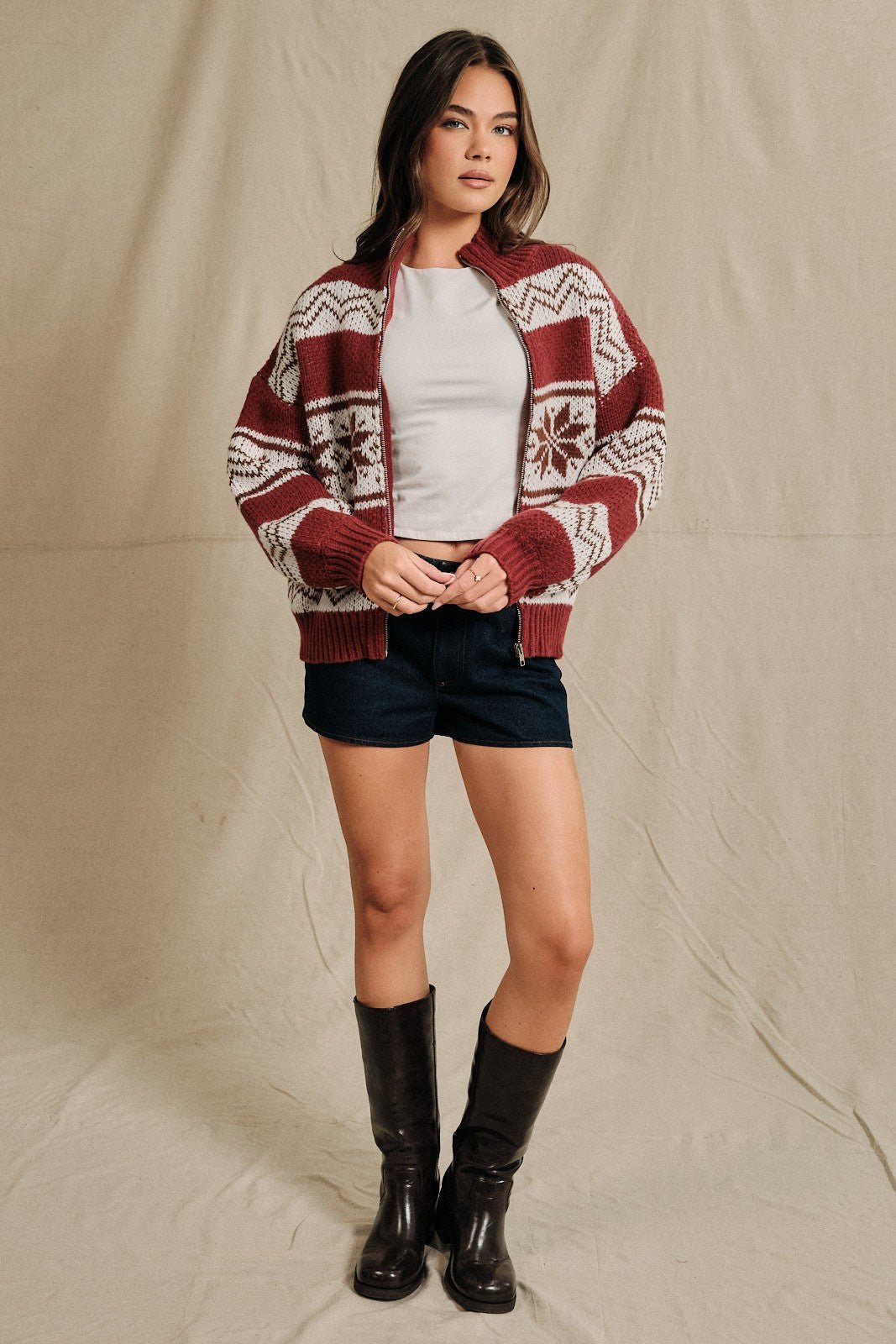 Stowe Fair Isle Zip Cardigan - Westly