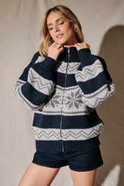 Stowe Fair Isle Zip Cardigan - Westly