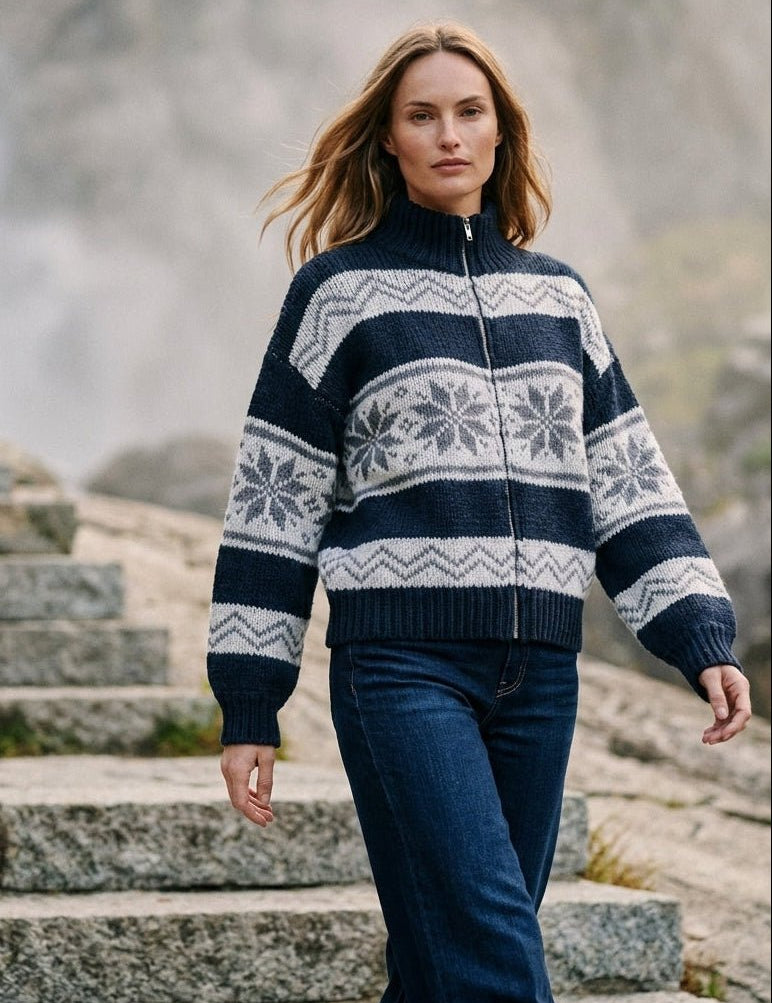 Stowe Fair Isle Zip Cardigan - Westly