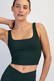 Studio Ribbed Square Neck Crop Top - Westly