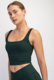 Studio Ribbed Square Neck Crop Top - Westly