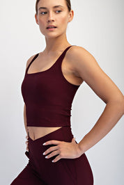 Studio Ribbed Square Neck Crop Top - Westly
