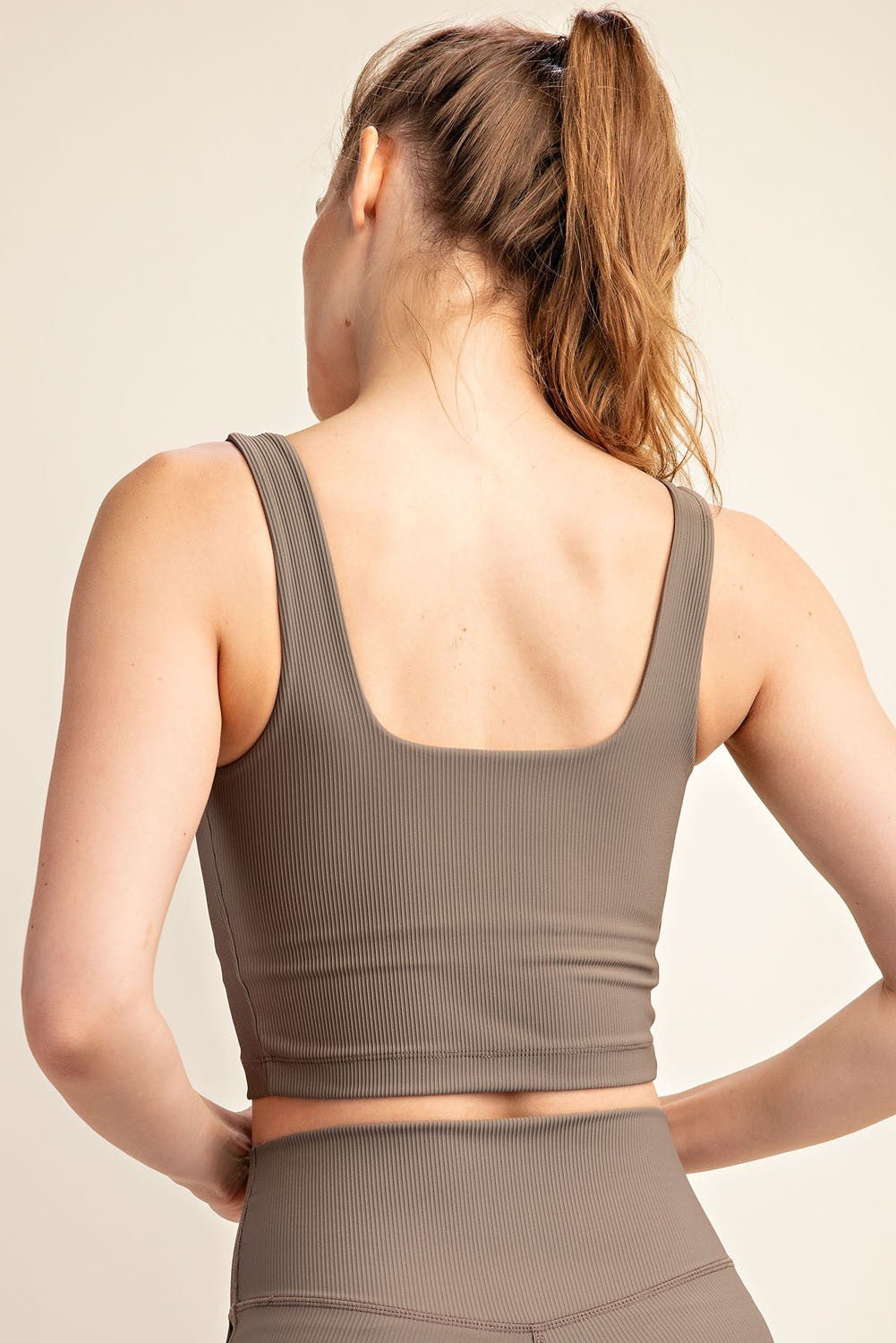Studio Ribbed Square Neck Crop Top - Westly