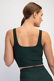 Studio Ribbed Square Neck Crop Top - Westly