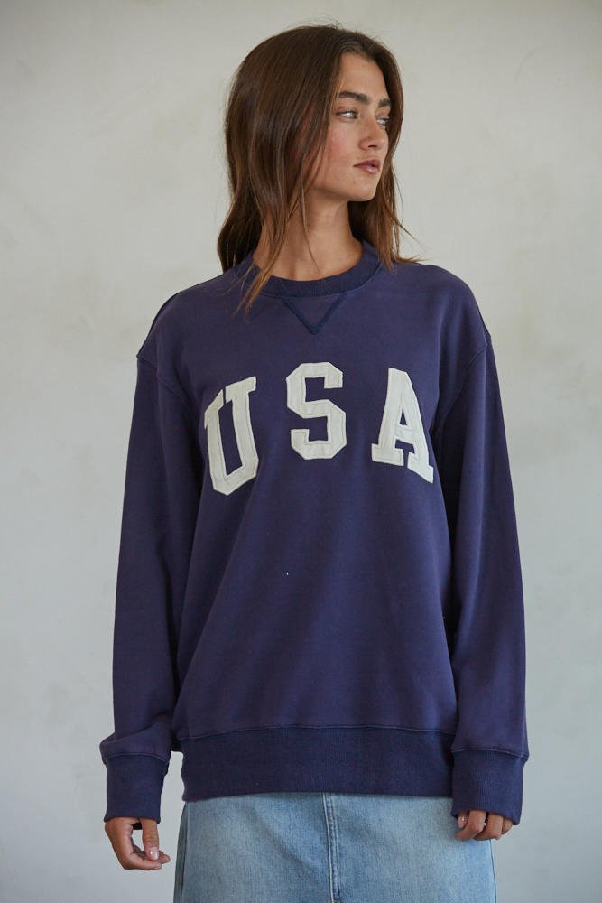 Summer Camp Oversized USA Sweatshirt - Westly