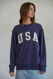 Summer Camp Oversized USA Sweatshirt - Westly