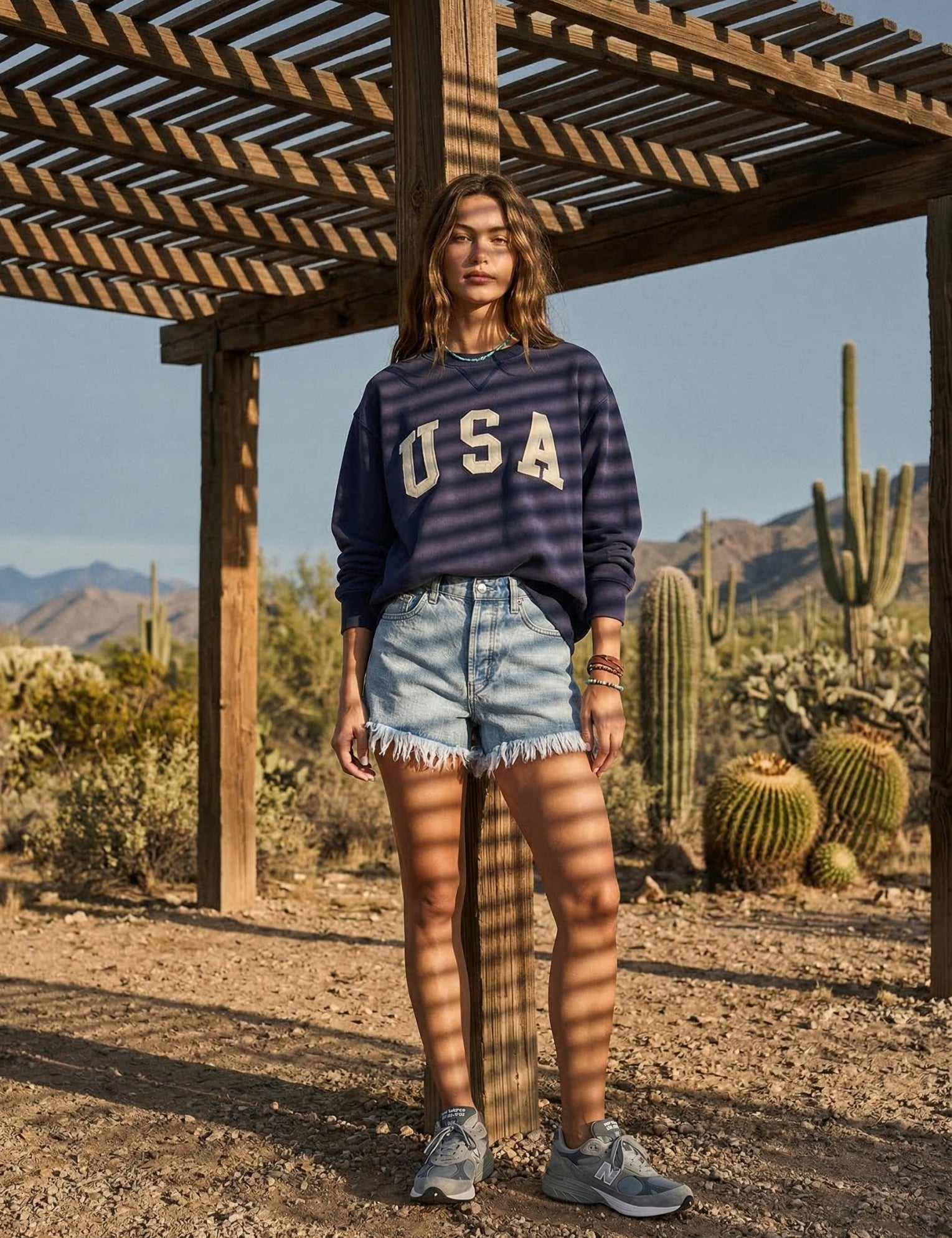 Summer Camp Oversized USA Sweatshirt - Westly