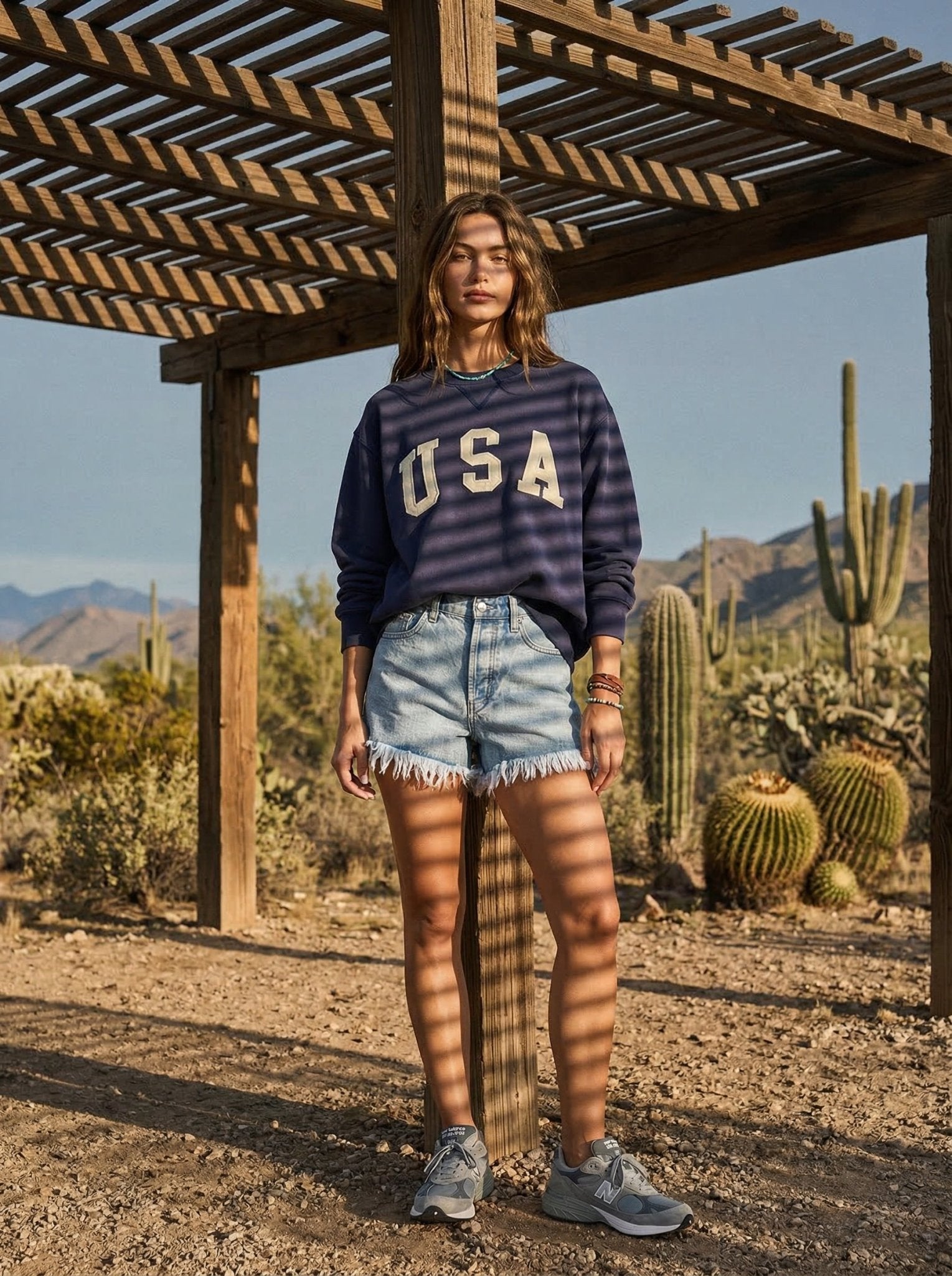 Summer Camp Oversized USA Sweatshirt - Westly