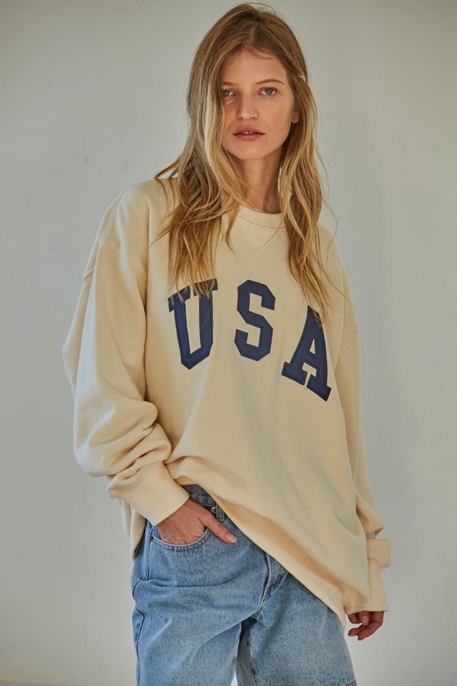Summer Camp Oversized USA Sweatshirt - Westly