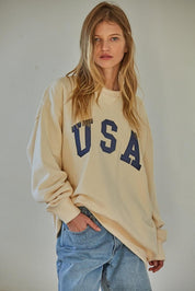 Summer Camp Oversized USA Sweatshirt - Westly