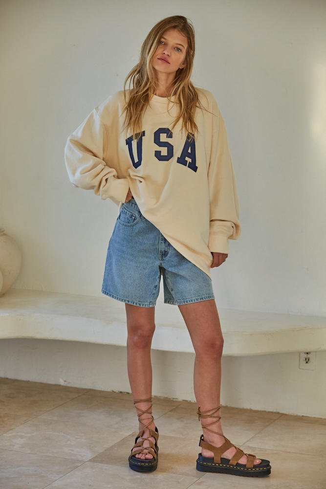 Summer Camp Oversized USA Sweatshirt - Westly