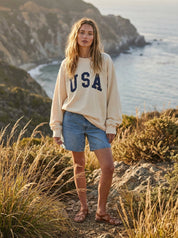 Summer Camp Oversized USA Sweatshirt - Westly