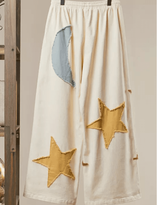 Summer Solstice Patch Wide Leg Pants - Westly