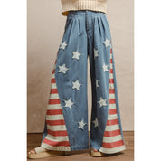Summerland Vintage Washed American Flag Chambray Pants - Westly
