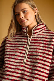 Summit Multi Stripe Sherpa Half-Zip Pullover - Westly