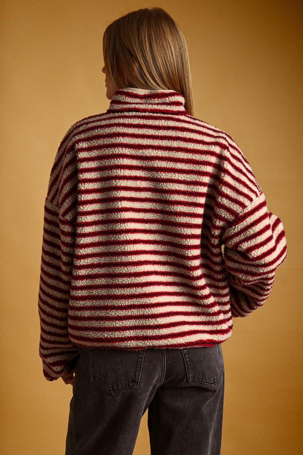 Summit Multi Stripe Sherpa Half-Zip Pullover - Westly